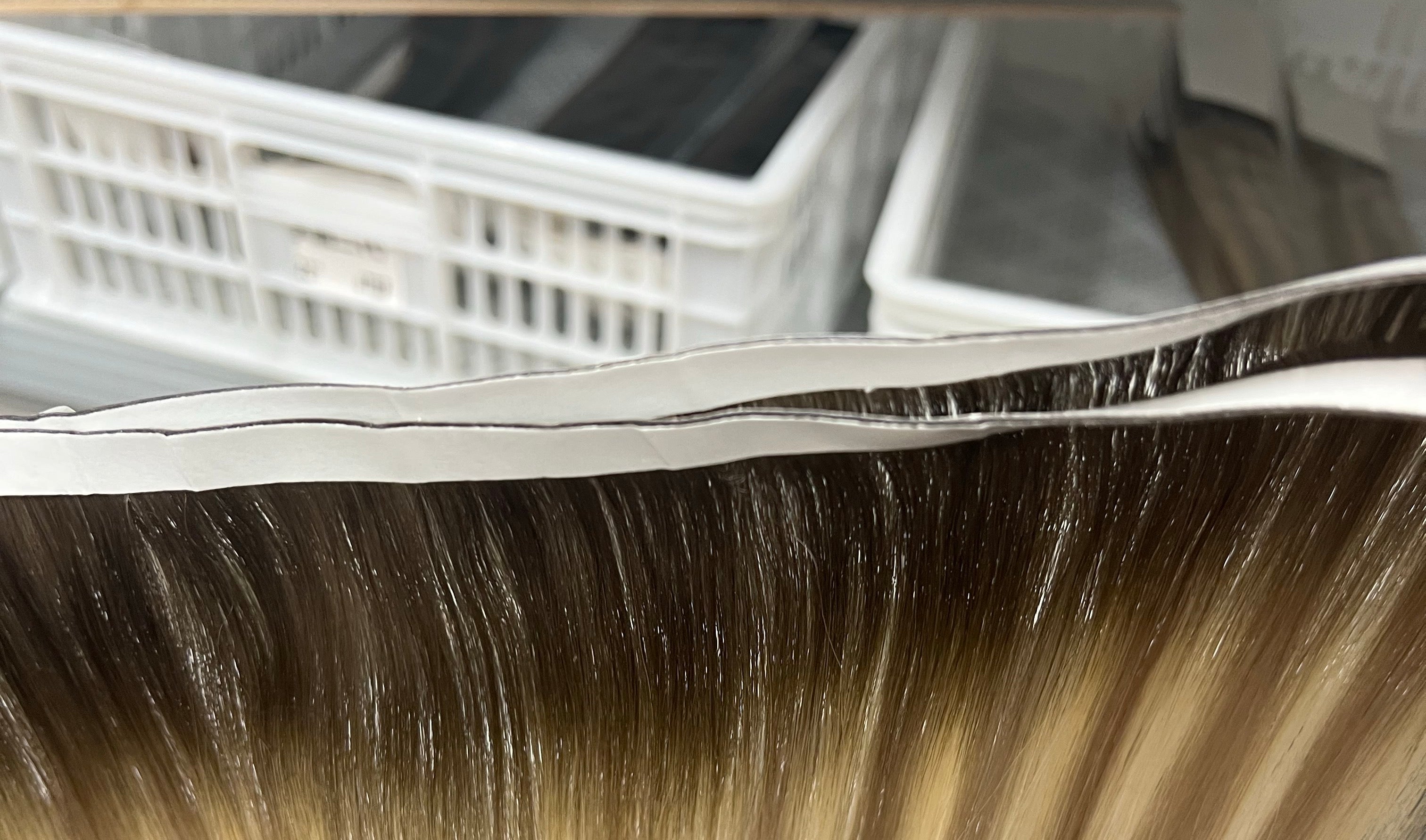 Double tape hair extensions